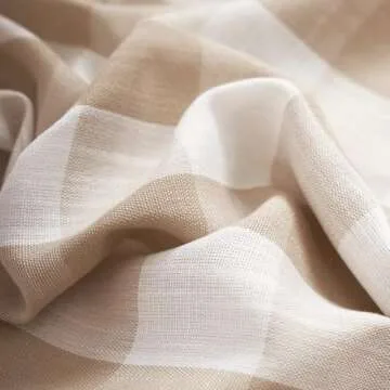 Treatmentex Plaid Kitchen Curtains for Small Windows