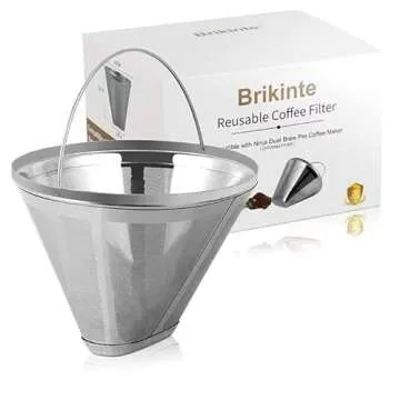 Stainless Steel Reusable Coffee Filter No.4 - Perfect for Ninja and Other Coffee Makers