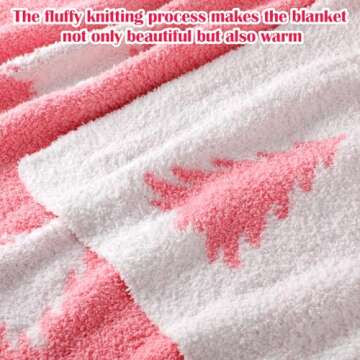 Buryeah Reversible Christmas Knit Throw Blanket 50x60