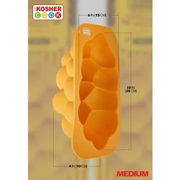 The Kosher Cook Silicone Braided Challah Mold - Medium - Braided Oval Challah Pan - Challah Bread Baking Mold - No Shaping Required - 2 Pack