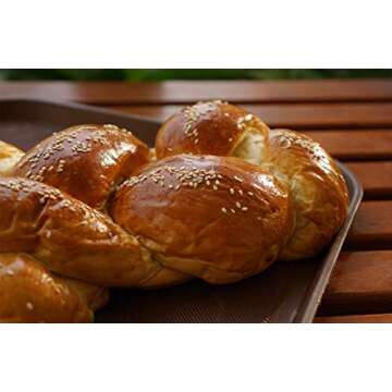 The Kosher Cook Silicone Braided Challah Mold - Medium - Braided Oval Challah Pan - Challah Bread Baking Mold - No Shaping Required - 2 Pack