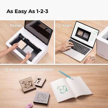 xTool M1 Class 1 10000mW(10W) Output Laser Engraver and Die Cut Machine with Rotary Tool