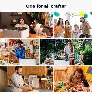 xTool M1 Class 1 10000mW(10W) Output Laser Engraver and Die Cut Machine with Rotary Tool