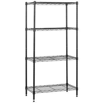 Amazon Basics 4-Shelf Narrow Adjustable Storage Shelving Unit for Home or Office