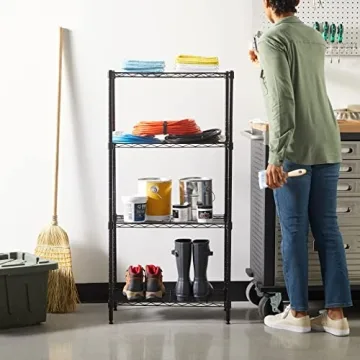 4-Shelf Narrow Adjustable Storage Shelving Unit