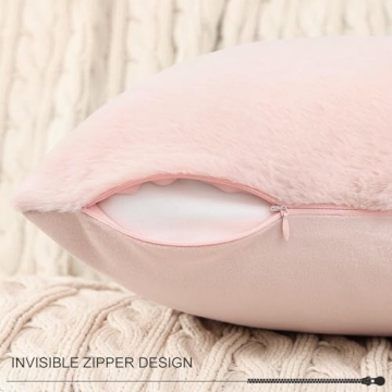 Pallene Faux Fur Plush Throw Pillows Set of 2