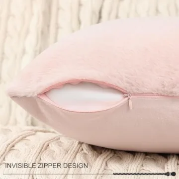 Pallene Faux Fur Plush Throw Pillows Set of 2