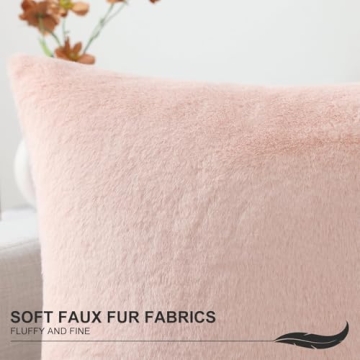 Pallene Faux Fur Plush Throw Pillows Set of 2