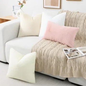 Pallene Faux Fur Plush Throw Pillows Set of 2