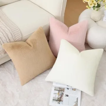 Pallene Faux Fur Plush Throw Pillows Set of 2