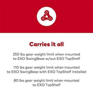 Yakima EXO GearWarrior Cargo Basket Mount, Car Carrier for EXO Hitch Rack System, Black