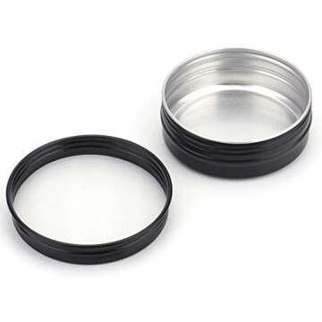Foraineam 60 Pack 2 oz Round Lip Balm Tin Cans Cosmetic Sample Containers with Screw Lid - Aluminum ...