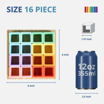 BLUE GINKGO Silicone Rainbow Blocks for Toddlers - Safe Fun