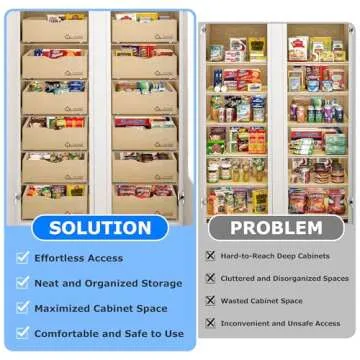 WelFurGeer Soft Close Pull Out Drawers Perfect for Kitchen