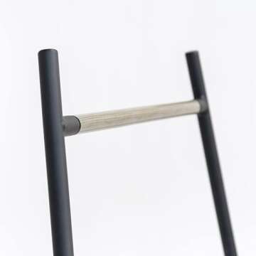 IRIS USA Stylish Corner Clothes Rack for Hanging Clothes, Easy to Assemble, Freestanding Metal Sturdy Garment Rack, Small Space Storage Solution, Modern Versatile Design, Boutique Style, Black