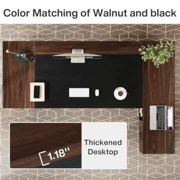 Tribesigns L-Shaped Executive Desk with Storage Solutions