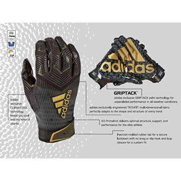 Adidas Adizero 8.0 Adult Football Gloves for Performance