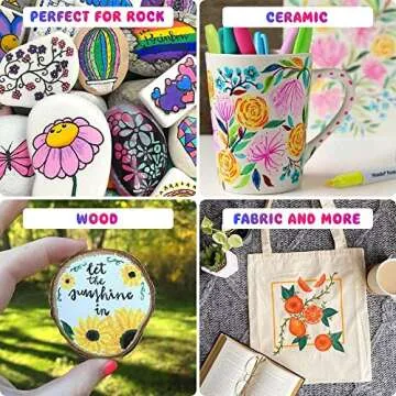 Nicecho 30 Color Fine Point Permanent Markers