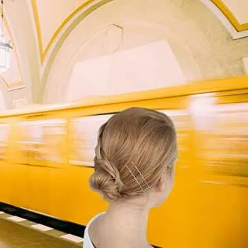 210 PCS 2.2Inch Blonde Bobby Pins for Women Girls, Super Grip Gold Hair Clips with Box, YINGFENG Reusable Non Slip Hair Pins, Suitable for All Hair Types