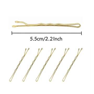 210 PCS 2.2Inch Blonde Bobby Pins for Women Girls, Super Grip Gold Hair Clips with Box, YINGFENG Reusable Non Slip Hair Pins, Suitable for All Hair Types