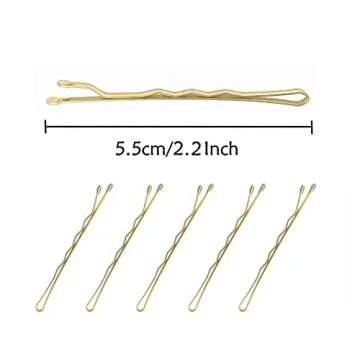 210 PCS 2.2Inch Blonde Bobby Pins for Women Girls, Super Grip Gold Hair Clips with Box, YINGFENG Reusable Non Slip Hair Pins, Suitable for All Hair Types