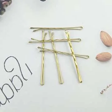 210 PCS 2.2Inch Blonde Bobby Pins for Women Girls, Super Grip Gold Hair Clips with Box, YINGFENG Reusable Non Slip Hair Pins, Suitable for All Hair Types