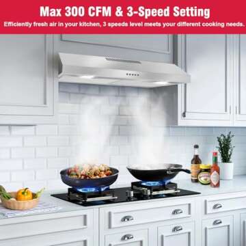 Argyolas 30 Inch Under Cabinet Range Hood - Modern Extractor