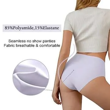 DEANGELMON Womens Seamless High Waist Invisible Briefs