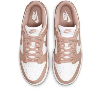 Stylish Nike Dunk Low Women's Sneakers in White/Rose