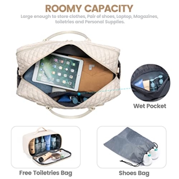 LOVEVOOK Travel Duffle Bag Stylish Multi-Pocket Weekender