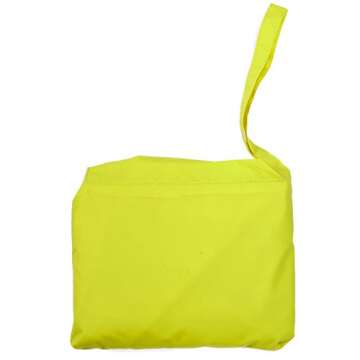 Blueberry Pet 4 Colors 10" Lightweight Packable Hooded Dog Rain Poncho with 3M Reflective Safety Tapes in Sunshine Yellow, Pack of 1 Outdoor Rain Jacket for Dogs