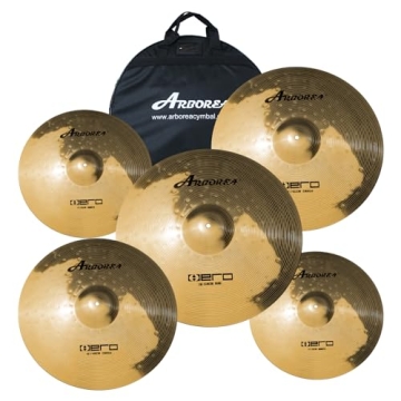 Arborea Cymbal Pack Alloy Cymbals Drum Set 14"/16"/18"/20" Plus Free Bag