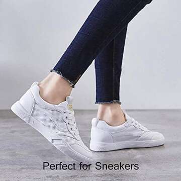 BERING Women's No Show Socks 6-Pairs Thin Low Ankle Footies Non Slip with Grips for Sneakers Slip On Shoes Flats Loafers, Black/White/Grey, Size 7-9