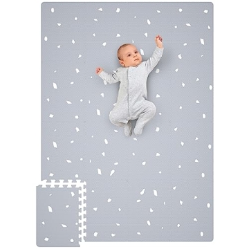 Stylish Baby Play Mat - Soft, Easy to Clean 5.6 x 4 ft. Floor Mat Creates A Safe Play Area for Your ...