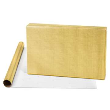 Papyrus Hanukkah Wrapping Paper Rolls, Star of David, Gold (2 Rolls, 45 sq. ft.)