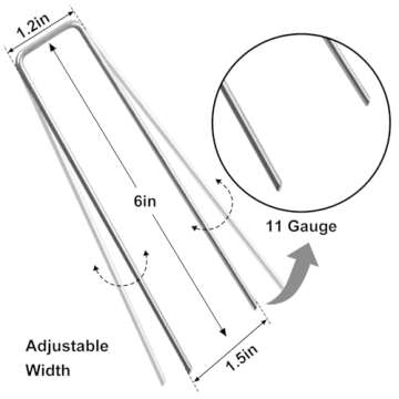 Durable 120 Pack 6 Inch Landscape Staples for Gardens