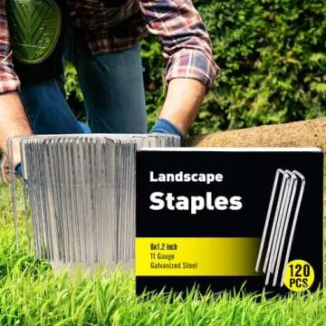 Durable 120 Pack 6 Inch Landscape Staples for Gardens