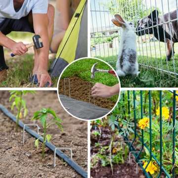 Durable 120 Pack 6 Inch Landscape Staples for Gardens