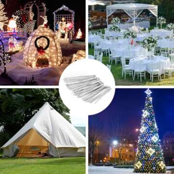 Durable 120 Pack 6 Inch Landscape Staples for Gardens