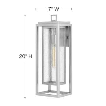Hinkley Republic 1005SI Large Outdoor Wall Mount Lantern - Modern Transitional Design with Coastal E...