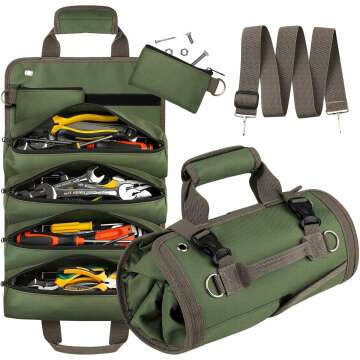 Heavy Duty Tool Bag Roll Up for Men and Women