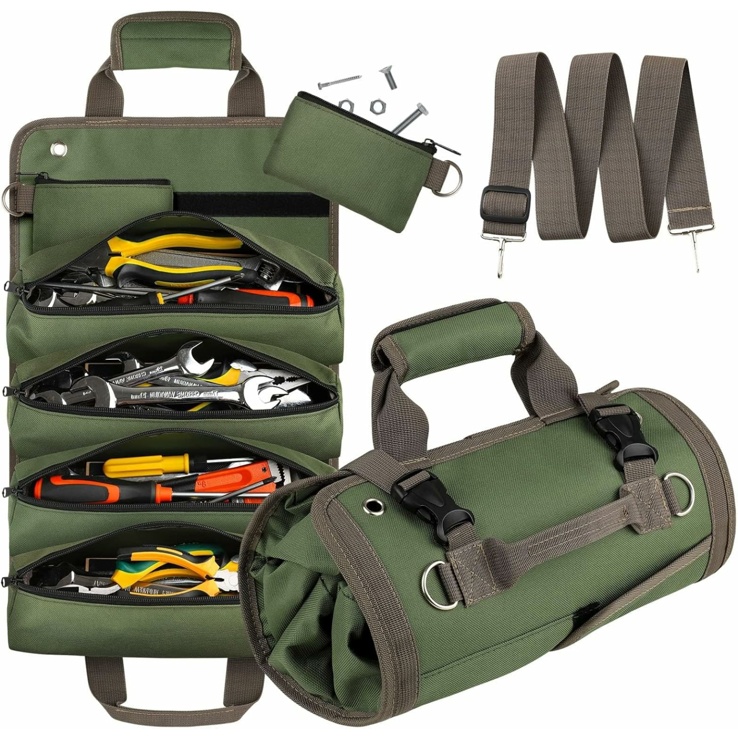 Heavy Duty Tool Bag Roll Up for Men and Women