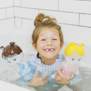 Sandy Beach Doll Waterproof Clear, Fill with Sand for Swimming, Toddler Bath, Montessori Toy Gift for Water, Beach, Pool, Playground (Soft Pink)