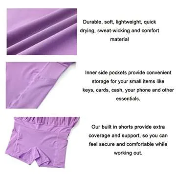 Tennis Skirts for Women with Pockets High Waist Athletic Shorts Pleated Sports Golf Skorts Medium Royal Blue