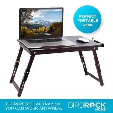 Bamboo Lap Tray with Adjustable Surface for Work & Play