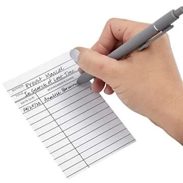 500 Pack Blank Library Cards for School Book Checkouts, CDs, DVDs, Vinyl Records, Classroom Supplies, Record Keeping, Tracking, Organizing, Storage, Vintage-Style (3x5 inch)