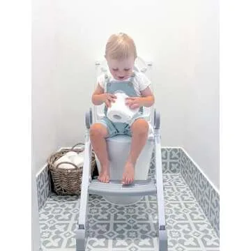 Dreambaby Toddler Toilet Seat with Steps - Adjustable Potty Seat with Steps & Splash Guard, Potty Se...