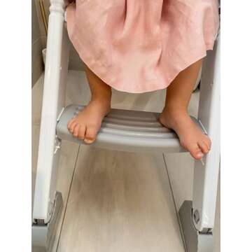 Dreambaby Toddler Toilet Seat with Steps - Adjustable Potty Seat with Steps & Splash Guard, Potty Seat with Ladder, Ergonomic Handles, Non-Slip Pads, Fits Most Toilets,Potty Training Seat Potty Ladder