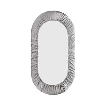 Pro Goleem Satin Bassinet Sheet 2 Pack Great for Baby Hair Soft Silk Feeling Sheet for Cradle or Bassinet Pad＆Mattress for Boys and Girls Gift for Newborn and Infant White and Gray