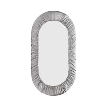 Pro Goleem Satin Bassinet Sheet 2 Pack Great for Baby Hair Soft Silk Feeling Sheet for Cradle or Bassinet Pad＆Mattress for Boys and Girls Gift for Newborn and Infant White and Gray